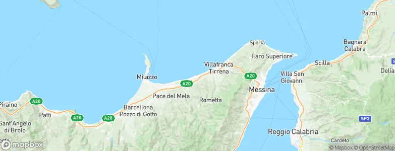 Spadafora, Italy Map