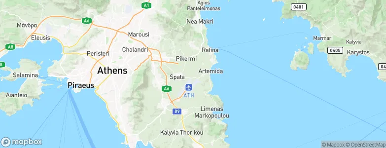 Spata-Artemida, Greece Map
