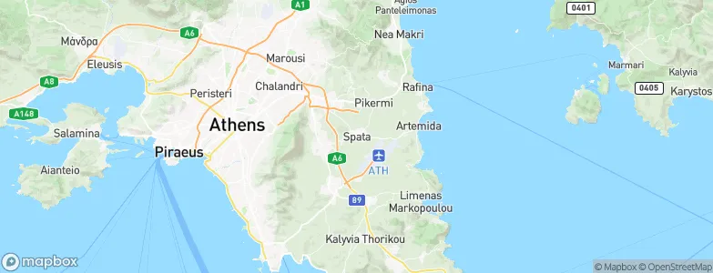 Spata, Greece Map
