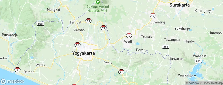 Special Region of Yogyakarta, Indonesia Map