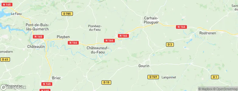 Spézet, France Map
