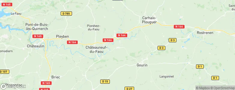 Spézet, France Map
