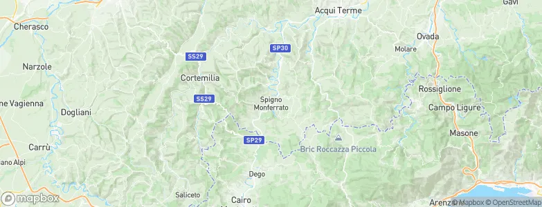 Spigno Monferrato, Italy Map