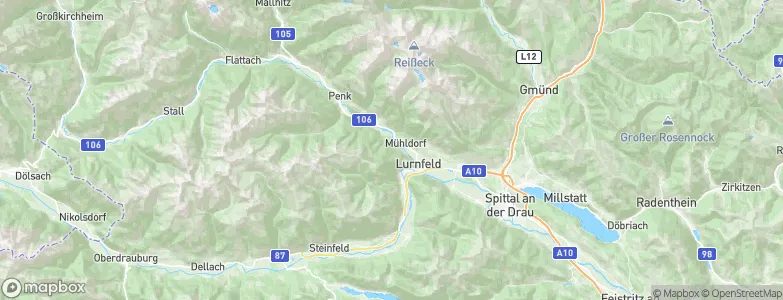 Spittal an der Drau District, Austria Map