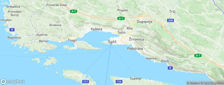 Split, Croatia Map
