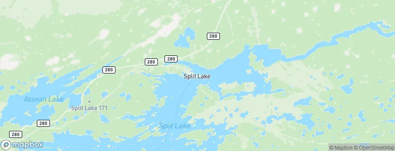 Split Lake, Canada Map