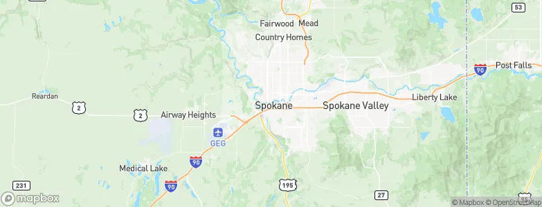 Spokane, United States Map