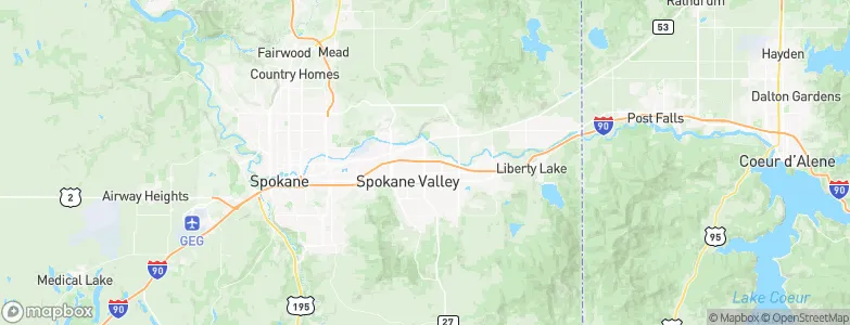 Spokane Valley, United States Map