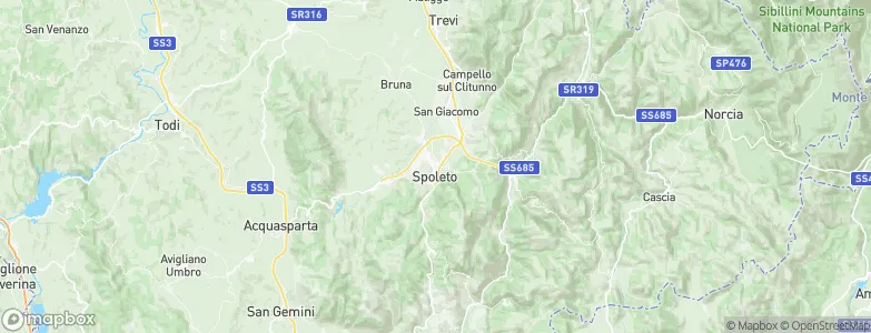 Spoleto, Italy Map