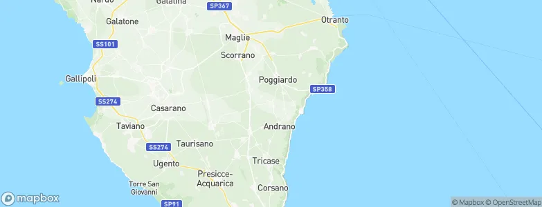 Spongano, Italy Map