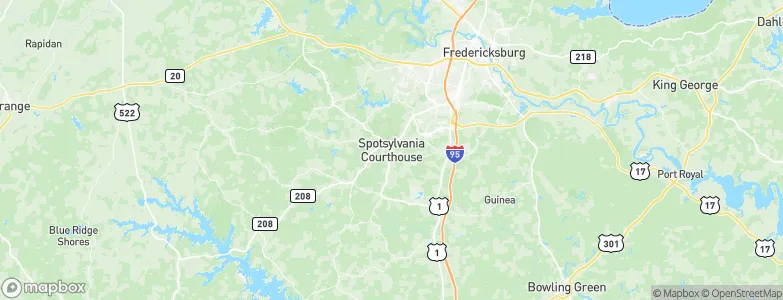 Spotsylvania Courthouse, United States Map