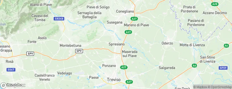 Spresiano, Italy Map