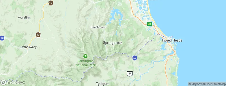Springbrook, Australia Map