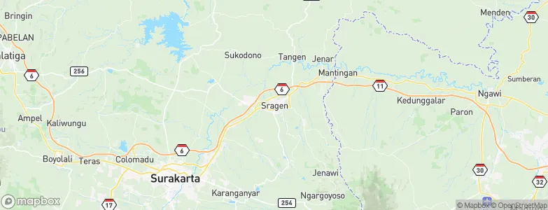 Sragen, Indonesia Map