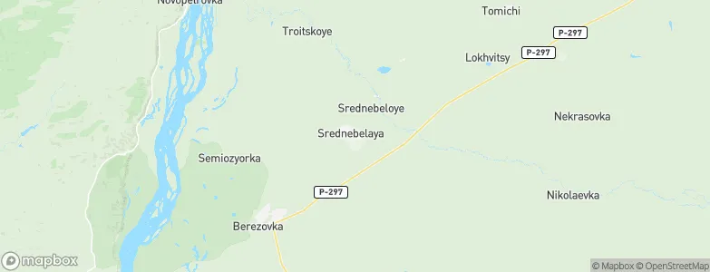 Srednebelaya, Russia Map