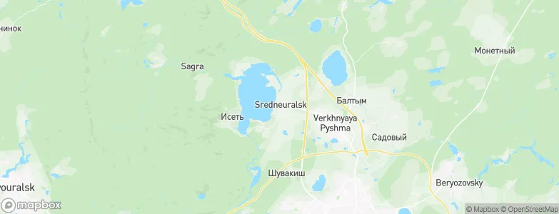 Sredneuralsk, Russia Map