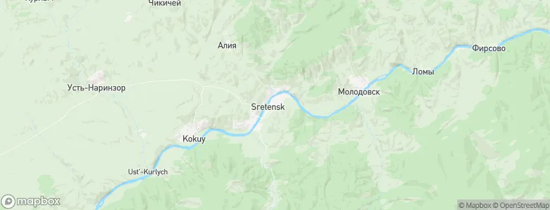 Sretensk, Russia Map