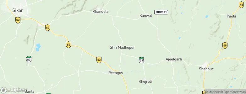 Sri Mādhopur, India Map