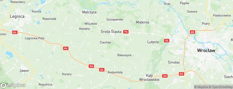Środa Śląska County, Poland Map