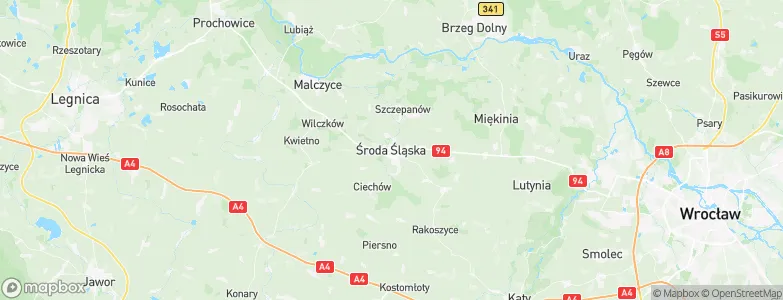 Środa Śląska, Poland Map