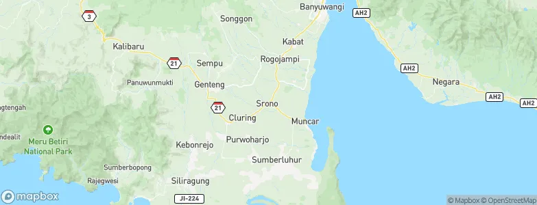 Srono, Indonesia Map