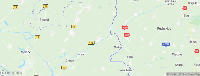Srpski Itebej, Serbia Map