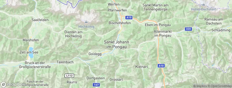 St Johann im Pongau, Austria Map