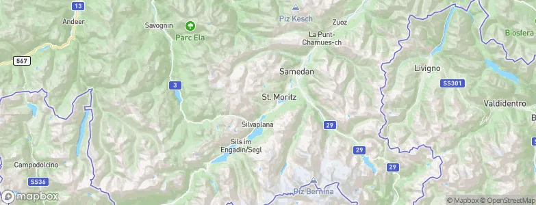 St. Moritz, Switzerland Map