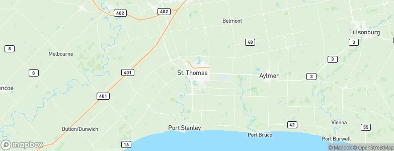 St. Thomas, Canada Map