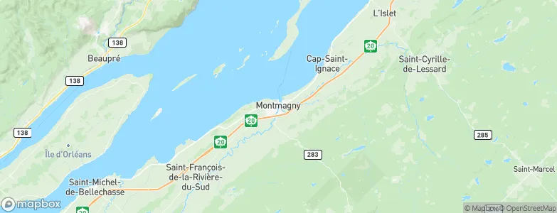 St. Thomas de Montmagny, Canada Map
