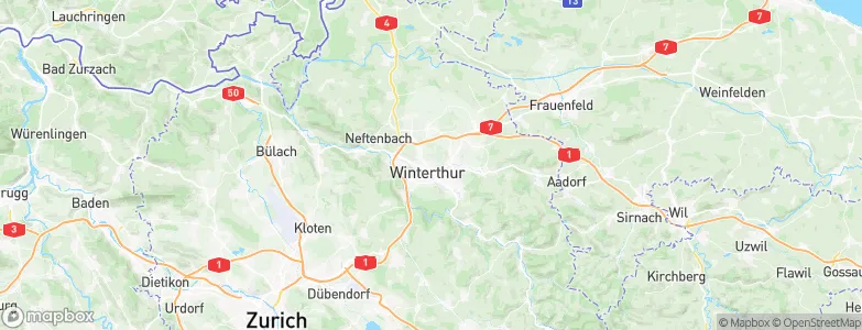 Stadt Winterthur (Kreis 1) / Lind, Switzerland Map