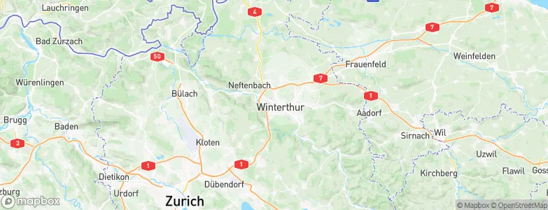 Stadt Winterthur (Kreis 1) / Neuwiesen, Switzerland Map