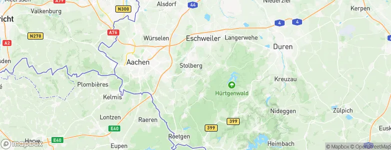 Städteregion Aachen, Germany Map