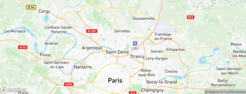 Stains, France Map