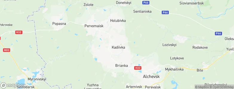 Stakhanov, Ukraine Map