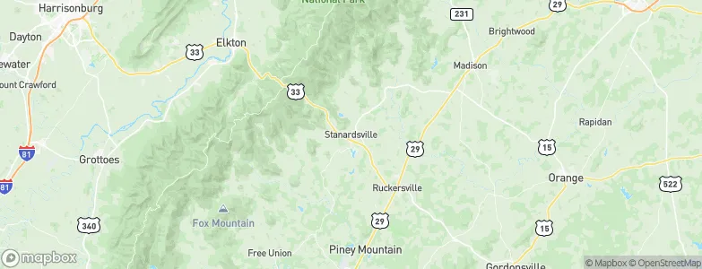 Stanardsville, United States Map