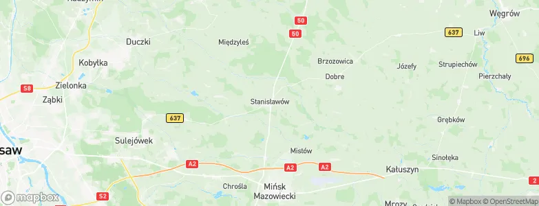 Stanisławów, Poland Map