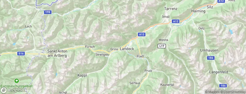 Stanz bei Landeck, Austria Map