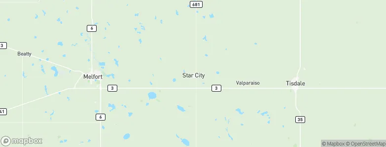 Star City, Canada Map