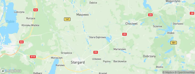 Stara Dąbrowa, Poland Map