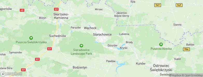 Starachowice, Poland Map