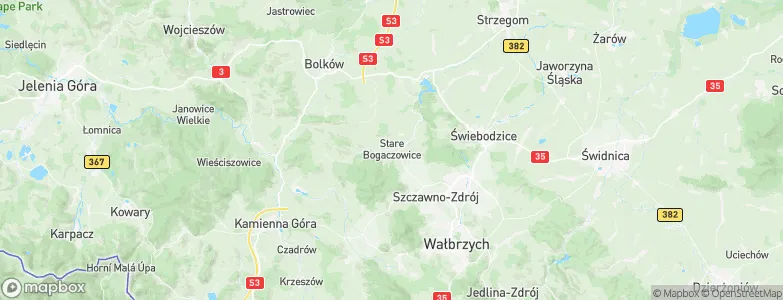 Stare Bogaczowice, Poland Map