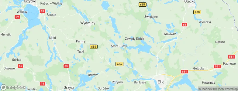 Stare Juchy, Poland Map