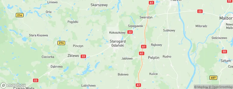 Starogard Gdański, Poland Map