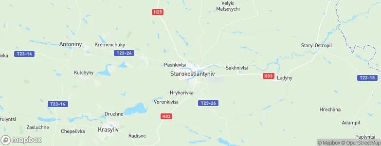 Starokostiantyniv, Ukraine Map