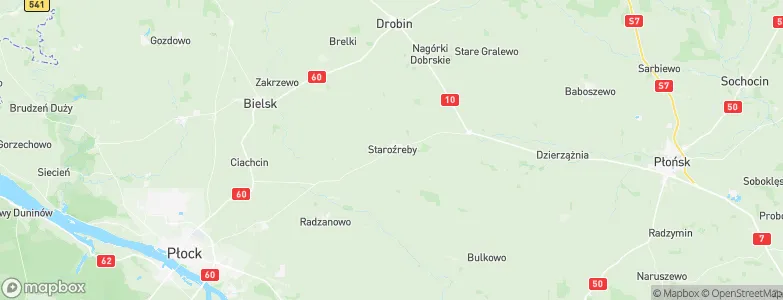 Staroźreby, Poland Map