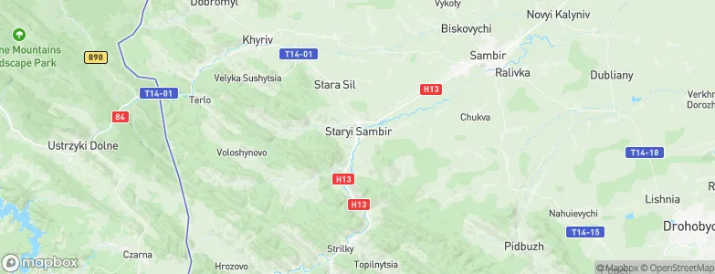 Staryy Sambir, Ukraine Map