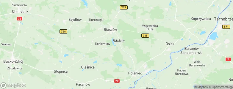 Staszów County, Poland Map