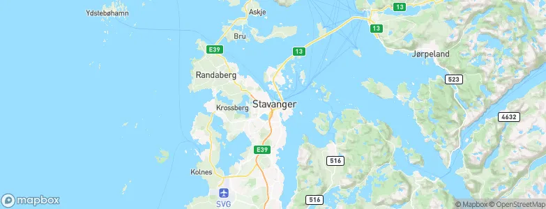 Stavanger, Norway Map