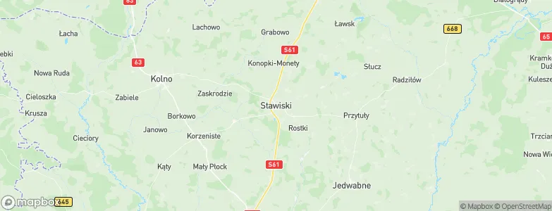 Stawiski, Poland Map